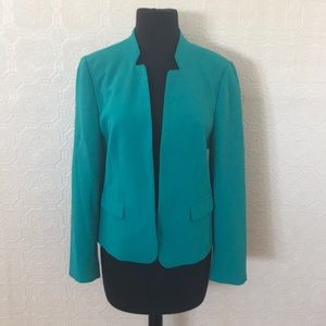 Loft Turquoise Open Front Blazer Size 10 Petite